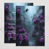 Spooky Tuin Halloween Feestuitnodiging Kaart (Voorkant / Achterkant)