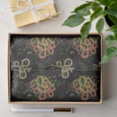 Spooky Two-face Snakes Moon Leaves Halloween Tissuepapier (Geschenk)