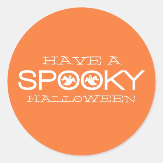 Spooky Typografie Halloween Stickers (Voorkant)