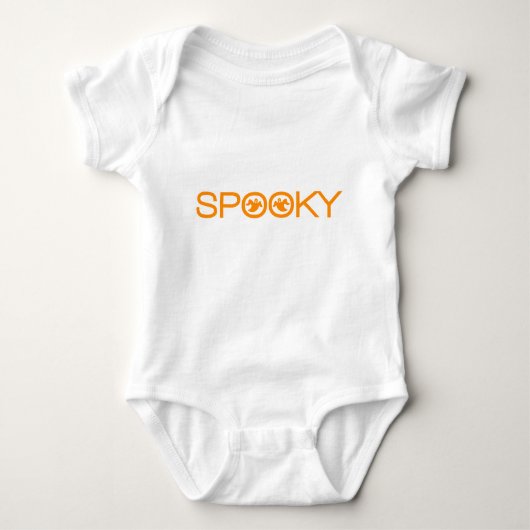 Spooky Typography Halloween Baby T-shirt (Voorkant)