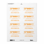Spooky Typography Halloween Baking Labels (Full Sheet)