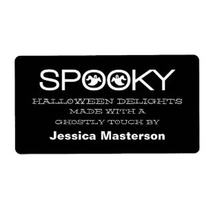 Spooky Typography Halloween Baking Labels