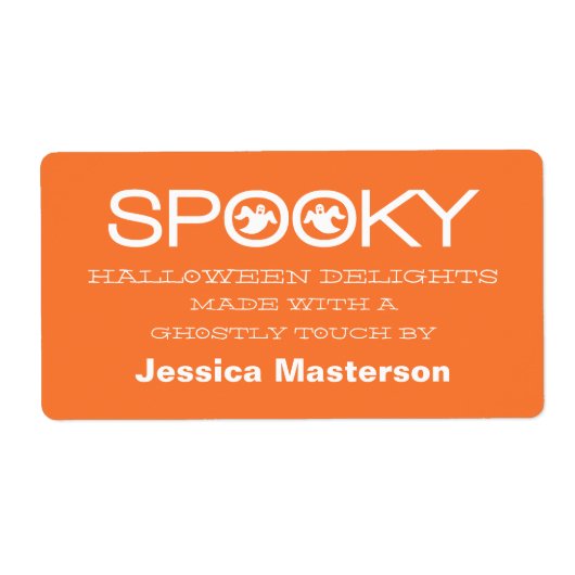 Spooky Typography Halloween Baking Labels (Voorkant)