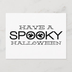 Spooky Typography Halloween Briefkaart