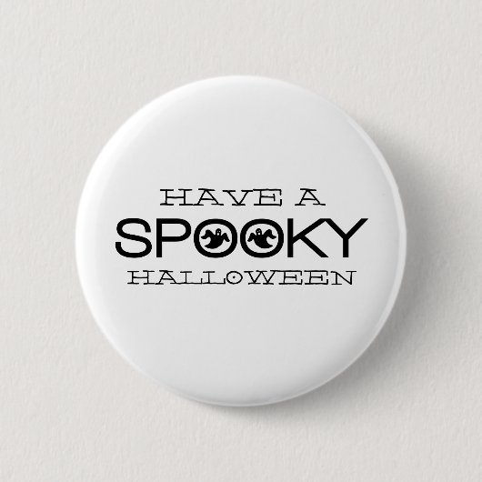 Spooky Typography Halloween Button (Voorkant)