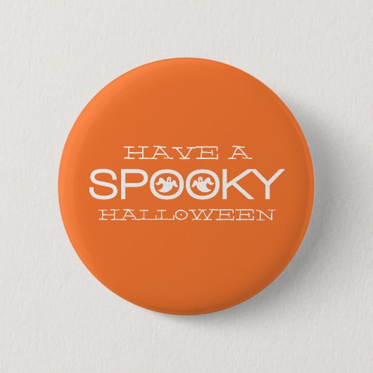 Spooky Typography Halloween Button (Voorkant)