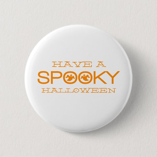 Spooky Typography Halloween Button (Voorkant)