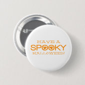 Spooky Typography Halloween Button (Voorkant /achterkant)