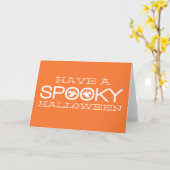 Spooky Typography Halloween Kaart (Gele Bloem)