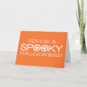 Spooky Typography Halloween Kaart (Voorkant)