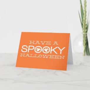Spooky Typography Halloween Kaart