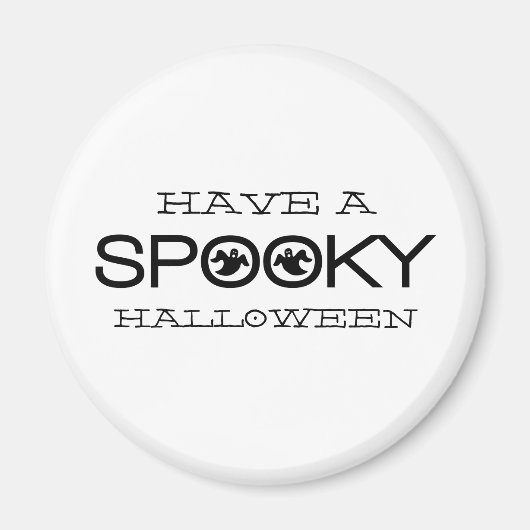 Spooky Typography Halloween Magnet Magneet (Voorkant)