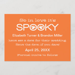 Spooky Typography Halloween Save the Date