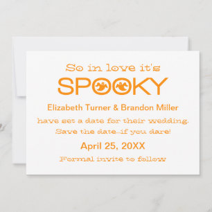 Spooky Typography Halloween Save the Date