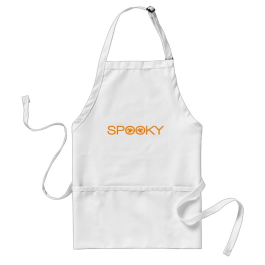 Spooky Typography Halloween Schort (Voorkant)