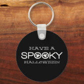 Spooky Typography Halloween Sleutelhanger (Voorkant)