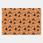 Spooky Uil Bat Halloween Wrapping Paper Set van 3 (Voorkant 2)