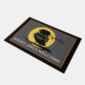 Spooky Uil Volle Maan Halloween Deurmat (Schuin)