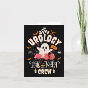 Spooky Urology Halloween Crew Schattige Ghost Nurs Kaart