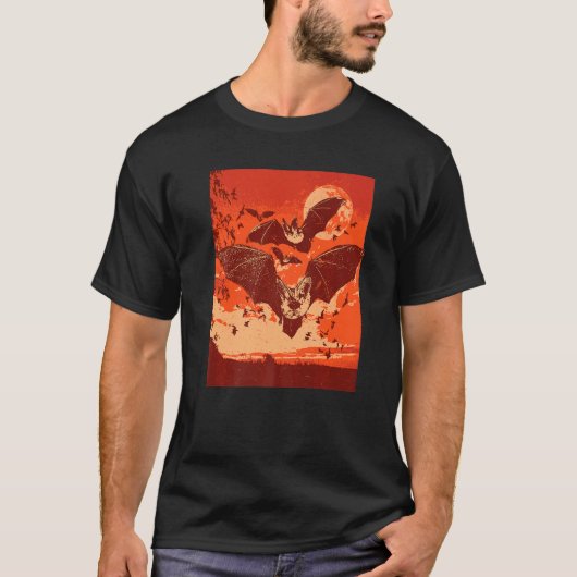 Spooky Vampire Bats T-shirt (Voorkant)
