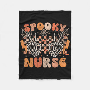 Spooky Verpleegster Halloween Skelet Kostuum Retro Fleece Deken
