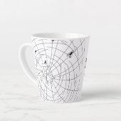 Spooky Vibes Abstracte Spiers Latte Mok (Linkerhoek)