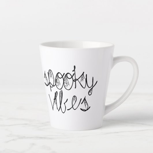 Spooky Vibes Abstracte Spiers Latte Mok (Rechts)