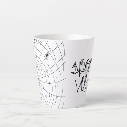 Spooky Vibes Abstracte Spiers Latte Mok (Voorkant)