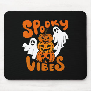 Spooky Vibes Gelukkig Halloween Pompoen Boo Kostuu Muismat