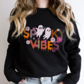 Spooky Vibes Ghost Halloween Sweatshirt