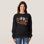 Spooky Vibes Ghost Halloween Sweatshirt (Voorkant volledig)