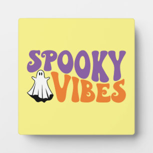 Spooky Vibes - Grappige Halloween Ghost Fotoplaat