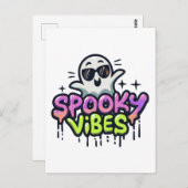 Spooky Vibes Halloween Briefkaart (Voorkant / Achterkant)