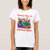 Spooky Vibes Halloween Night Funny T-Shirt (Voorkant)