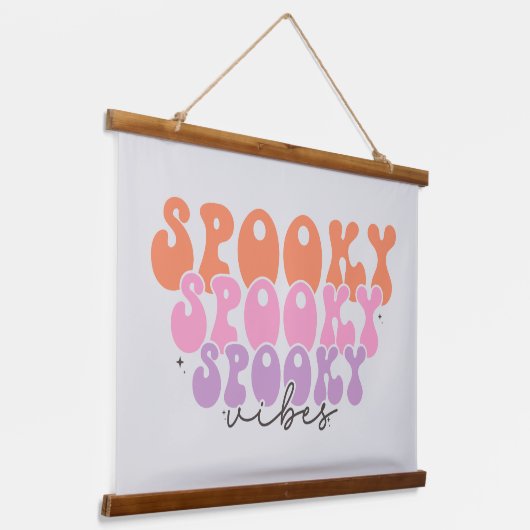 Spooky Vibes Hangend Wandkleed (Gebogen)