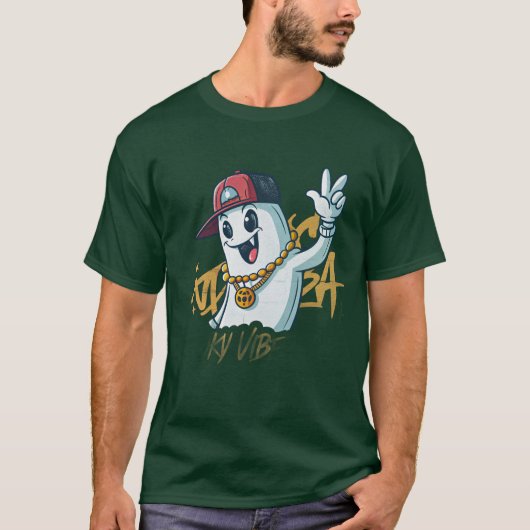 Spooky Vibes Only Ghost T-shirt (Voorkant)