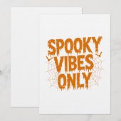 Spooky Vibes Only Halloween Kaart (Voorkant / Achterkant)