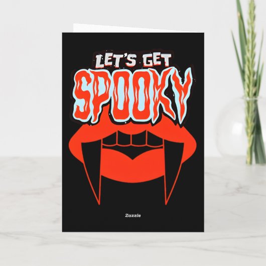 Spooky Vibes Only Halloween Vleermuizen Bloedige K Kaart (Achterkant)