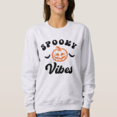 Spooky Vibes Pompoen & Bats Halloween Sweatshirt (Voorkant)