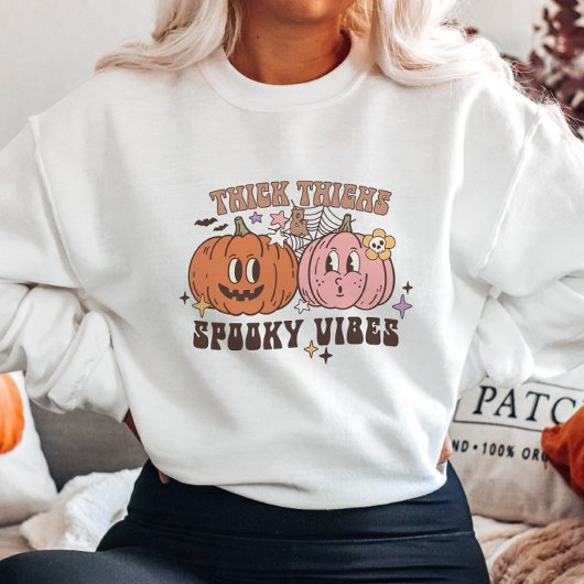 Spooky vibes Pompoenen Halloween Sweatshirt