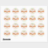Spooky Vibes Retro Halloween Ghost Birthday Ronde Sticker (Vel)