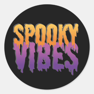 Spooky Vibes Ronde Sticker