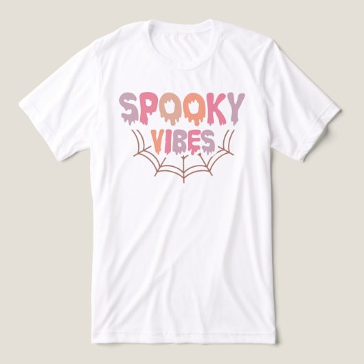 Spooky Vibes Tri-Blend Shirt (Design voorkant)