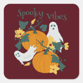 Spooky Vibes Vierkante Sticker