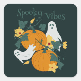 Spooky Vibes Vierkante Sticker