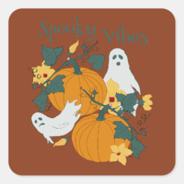 Spooky Vibes Vierkante Sticker