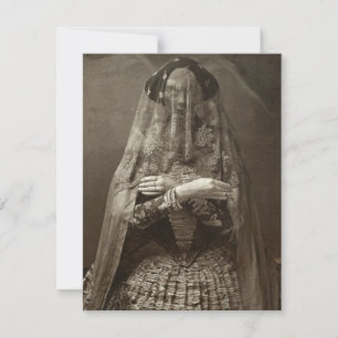 Spooky Victoriaans foto van dode vrouw in de pers Kaart