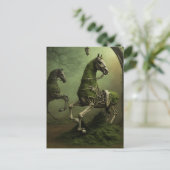 Spooky Victoriaans Paardenskelet Briefkaart (Staand voorkant)
