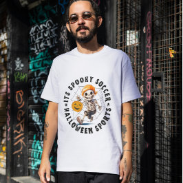 Spooky voetbal halloween sporten t-shirt