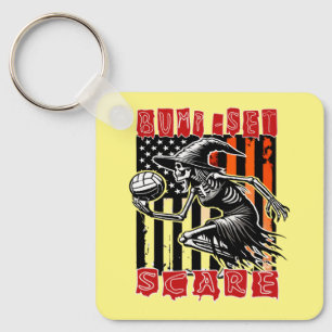 Spooky Volleybal: Bump Set Scare Design Sleutelhanger